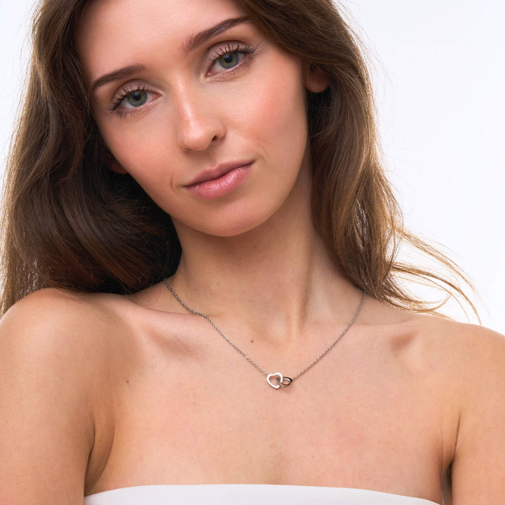 Personalised Double Hearts Necklace